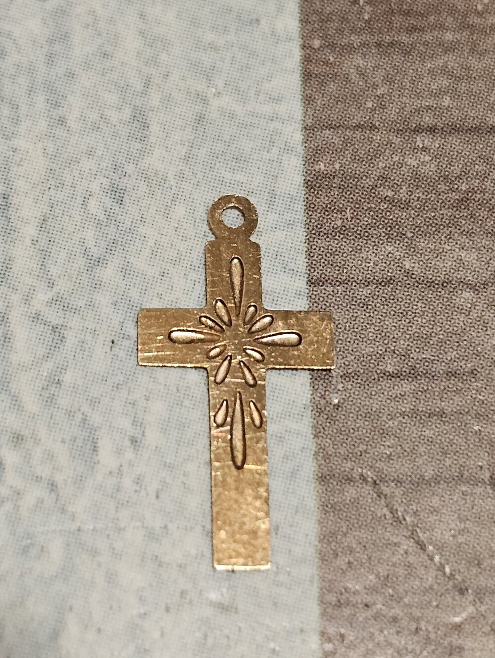 Vintage Gold Plated Cross Pendant